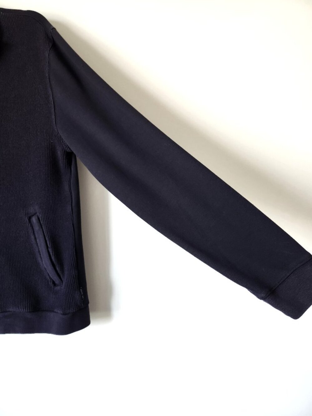 Ted Baker Navy Blue Full-Zip Knit Sweater - Picture 7 of 8